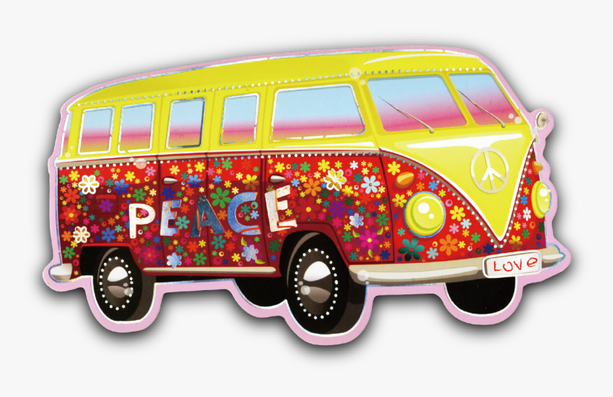 Minivan Clipart Vintage Van Vw - Hippie Bus Png, Transparent Png