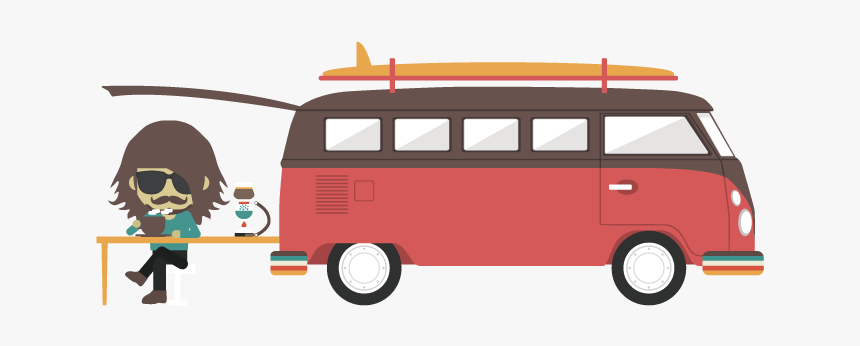 Volkswagen Clipart Old Volkswagen Van - Sticker Para Imprimir Combi, HD Png Download