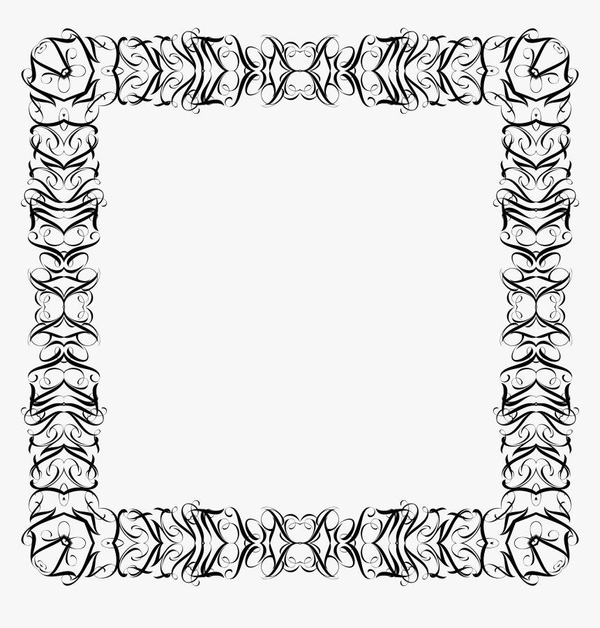 Abstract Tribal Style Frame Clip Arts - Line Art, HD Png Download
