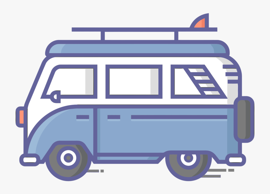 Minibus,van,compact Car - Icons Car Van Png, Transparent Png