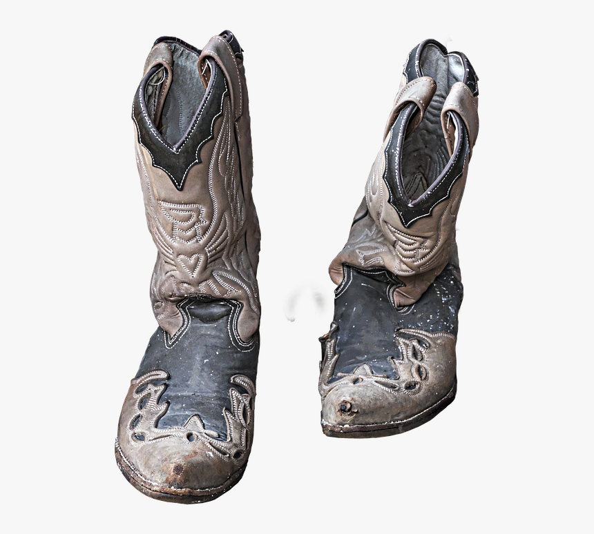 Boots, Western Boots, Country, Worn, Consumes - Cowboy Boots With Desert Scene, HD Png Download