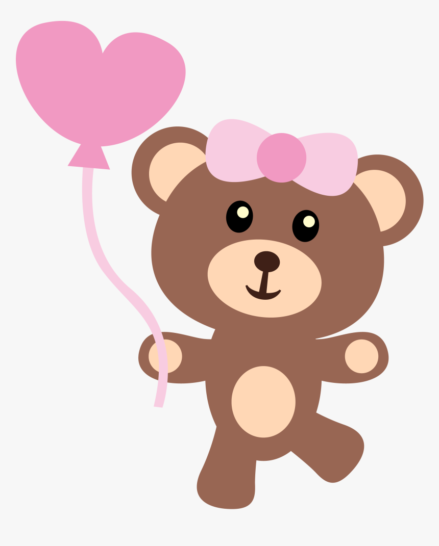 Transparent Urso Png - Baby Cartoon Girl, Png Download
