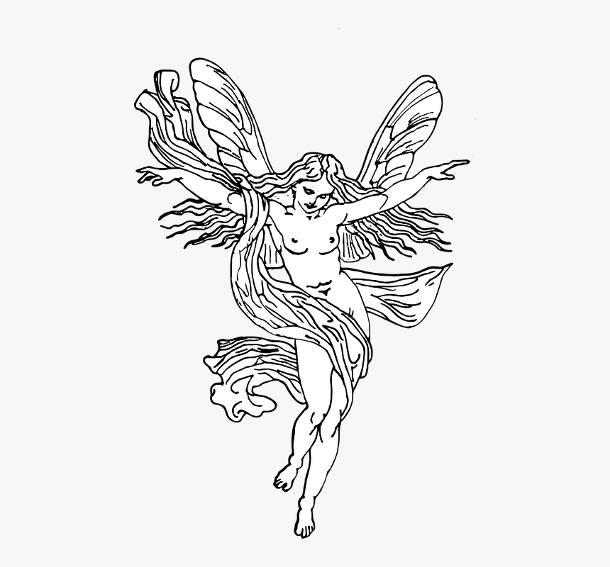 Art, Fairy, Nude, Sprite, Magic, Mystical, Fantasy - Fairy, HD Png Download