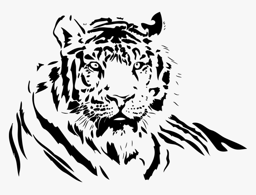 Tiger Black And White, HD Png Download