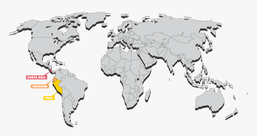 Free Vector Drawn World Map, HD Png Download