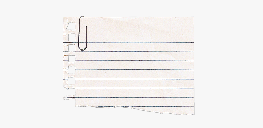 Paper, Paper Clip, Lines, Feint, Torn, Note, To Write - Darkness, HD Png Download