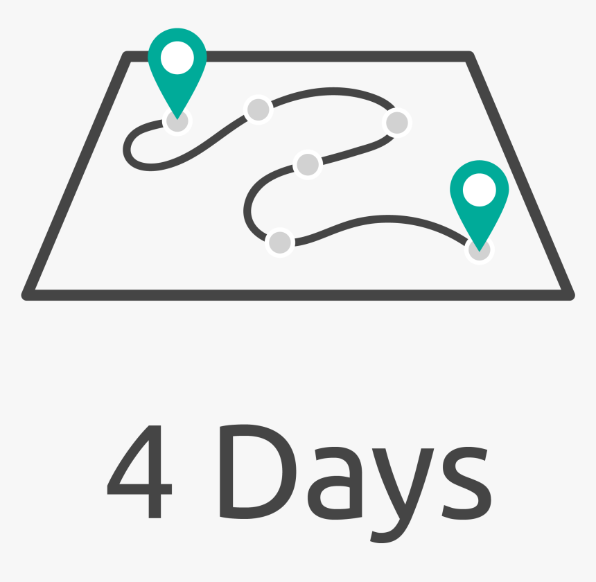 It Takes 4 Days To Hike The Inca Trail - Line Art, HD Png Download