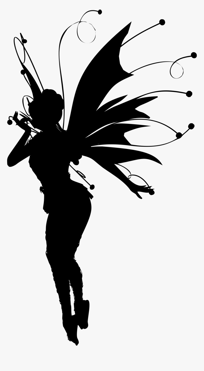 Creature Faery Fairy - Flying Fairy Silhouette Png, Transparent Png
