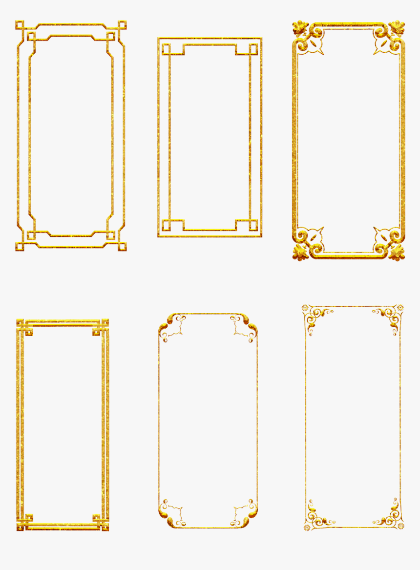 Gold Gorgeous Retro Chinese Style Png And Psd - Parallel, Transparent Png