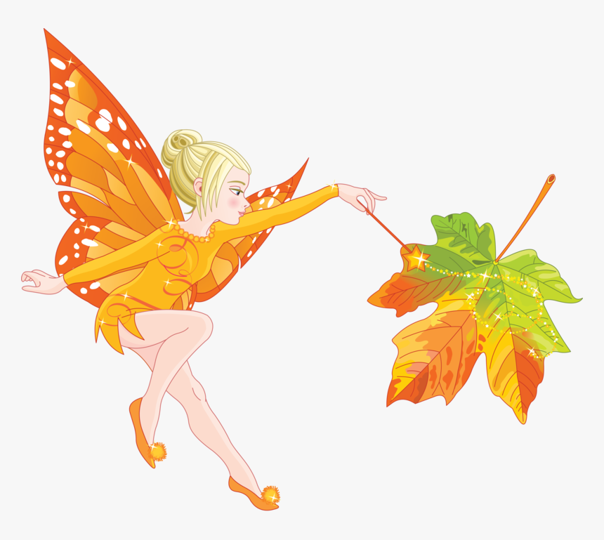 Cartoon Autumn Fairy, HD Png Download