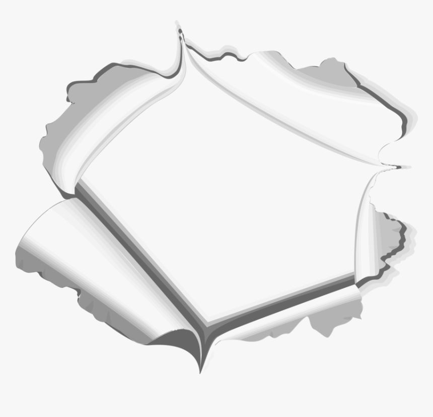 Angle,black And White,white - Torn Png, Transparent Png