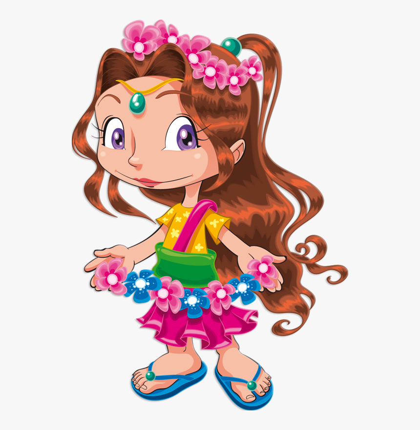 Фотки Birthday Cartoon, Spring Girl, Vector Design, - Cartoon Spring Girl, HD Png Download