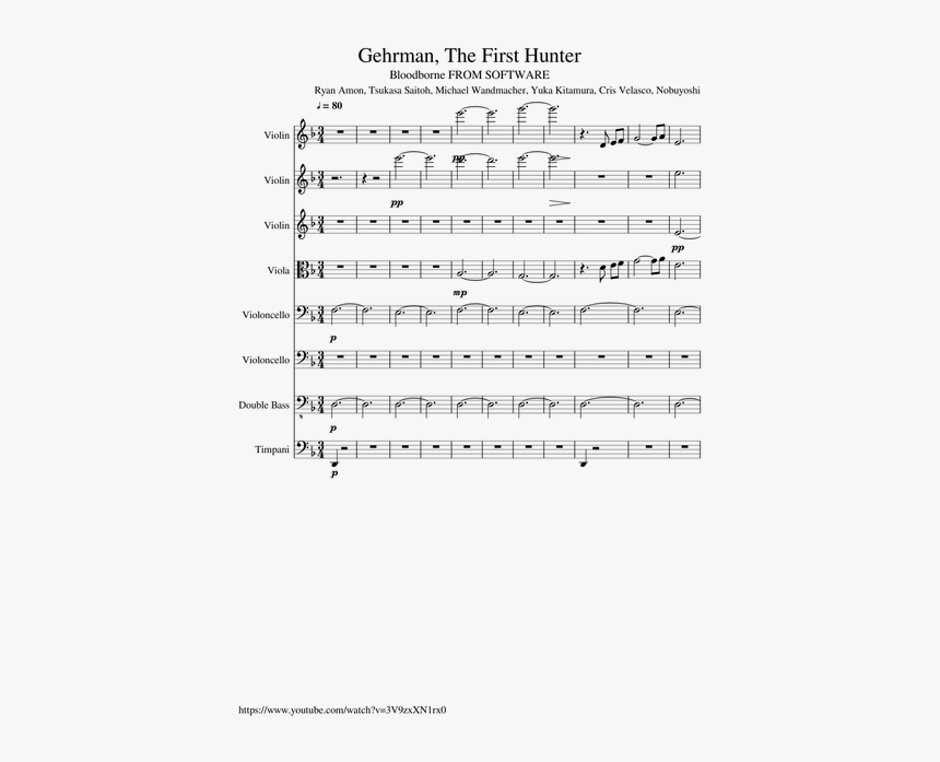 Bloodborne Cello Sheet Music, HD Png Download