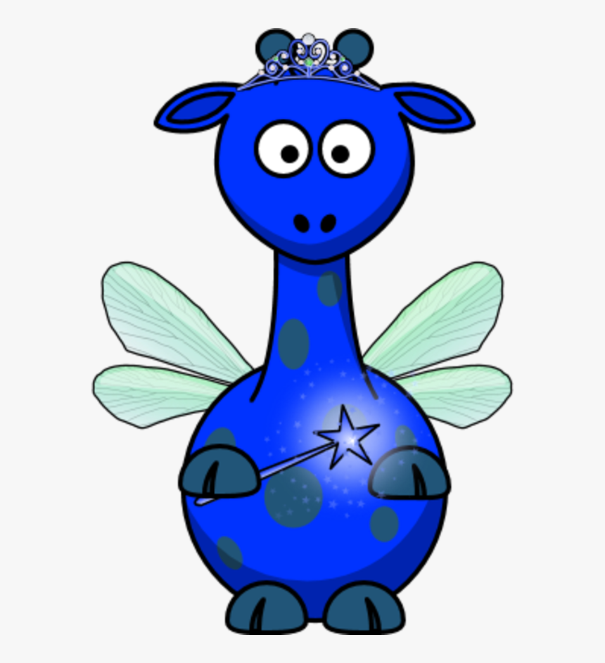 Giraffe As A Fairy - Red Giraffe Cartoon Transparent, HD Png Download