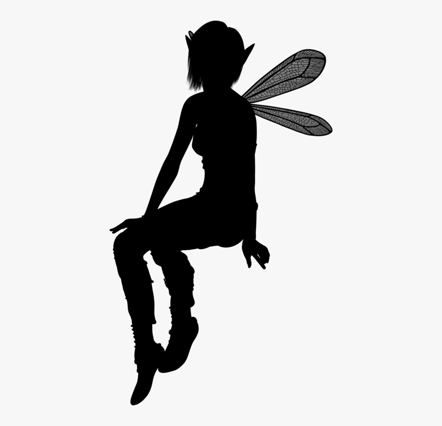 Art,silhouette,joint - Silhouette Of An Elf, HD Png Download