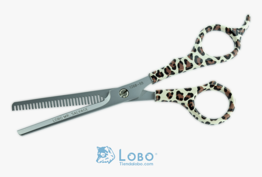 Tijera Estilista Microdentado Lepoardo Acero Inoxidable - Scissors, HD Png Download