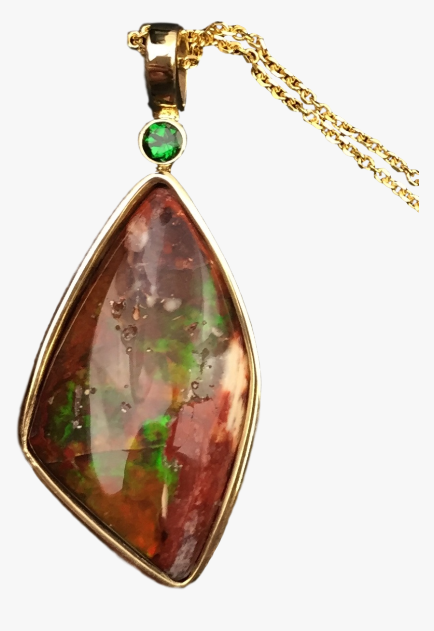 Opal And Tsavorite Garnet Pendant - Pendant, HD Png Download
