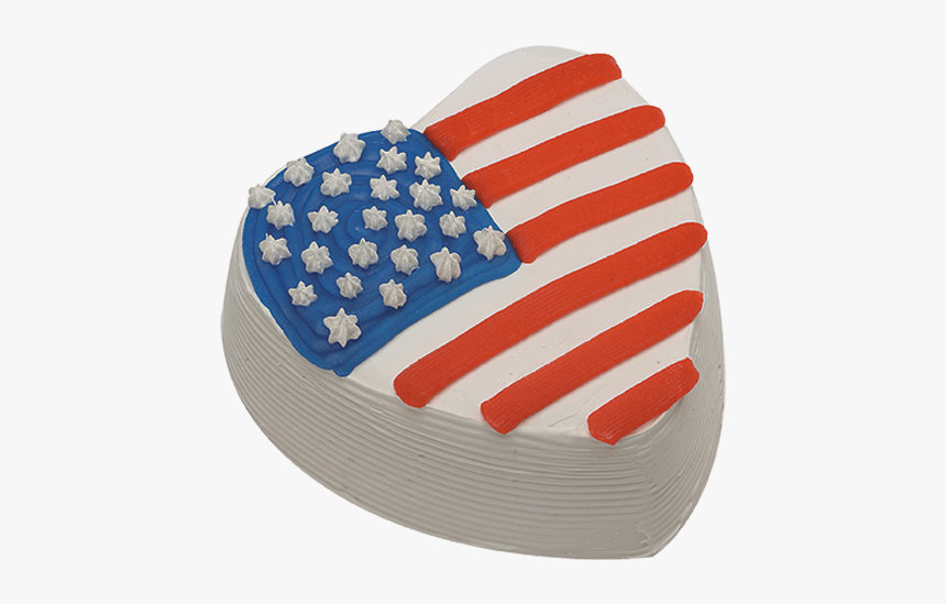 Heart Shaped Flag Ice Cream Cake - Heart Shaped Flag Cake, HD Png Download
