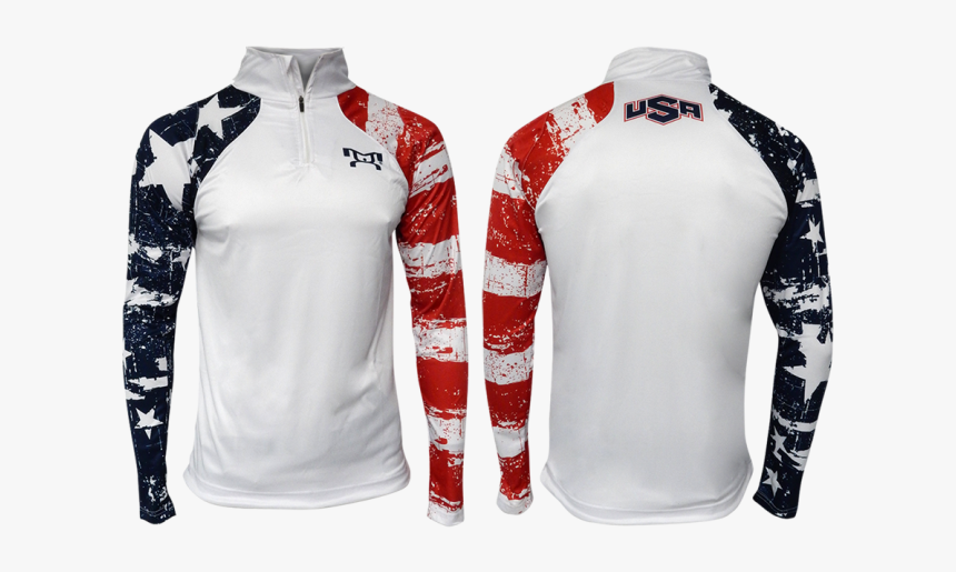 Myhouse Usa Stars & Stripes Quarter Zip Up - Usa Quarter Zip, HD Png Download