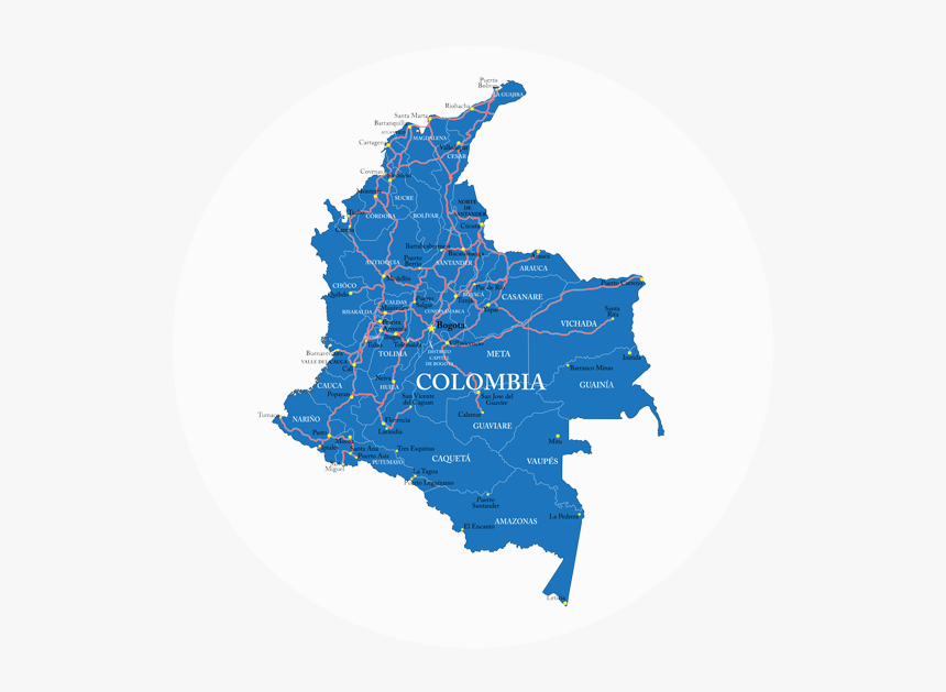 Colombia Heritage Journey - Mapa De Colombia Vector, HD Png Download