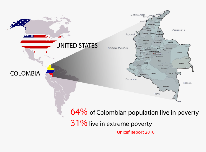 Picture - Colombia Map, HD Png Download