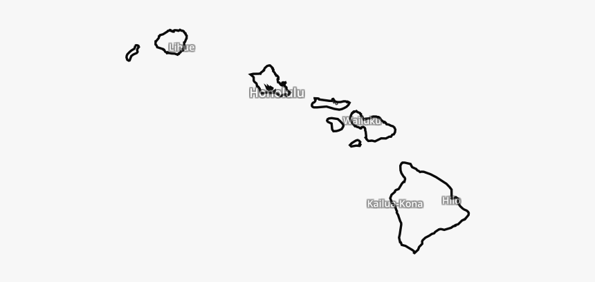 Map Of Hawaii, HD Png Download