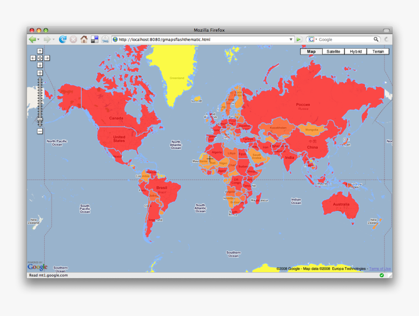 Chloropleth - Map Of The World With Us States, HD Png Download