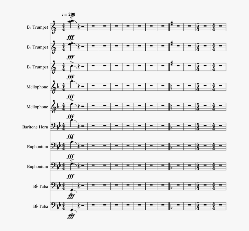 400 Degrees Sheet Music Tuba, HD Png Download