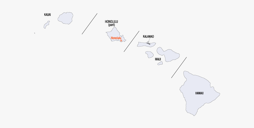 Counties Of Hawaii Map, HD Png Download