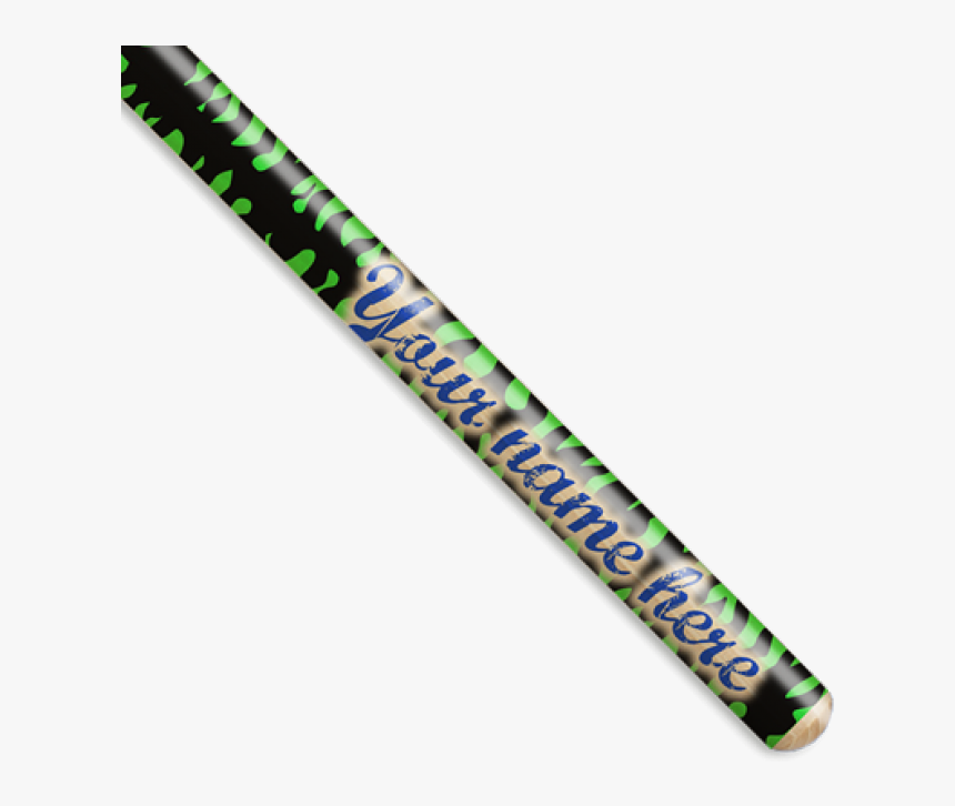 Jagged Blue And Green Personalized Custom Drumsticks - Writing, HD Png Download