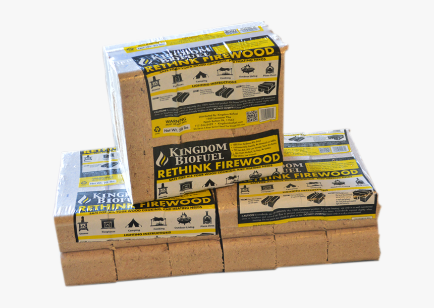 Firewood Bricks Made From Recycled Sawdust - Box, HD Png Download