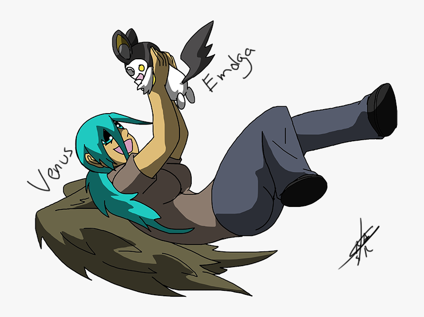 Venus [flx] And Emolga [pokemon] - Pokemon Emolga, HD Png Download