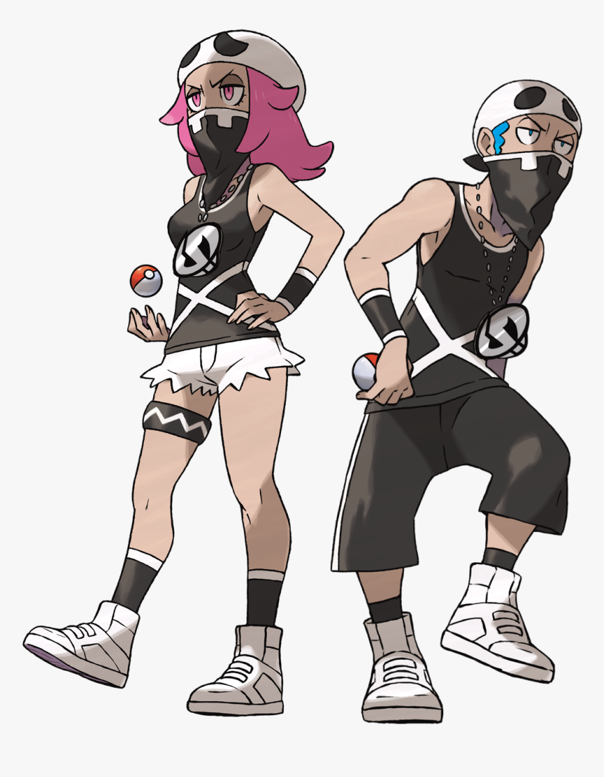 Transparent Team Skull Png - Pokemon Team Skull Grunt, Png Download