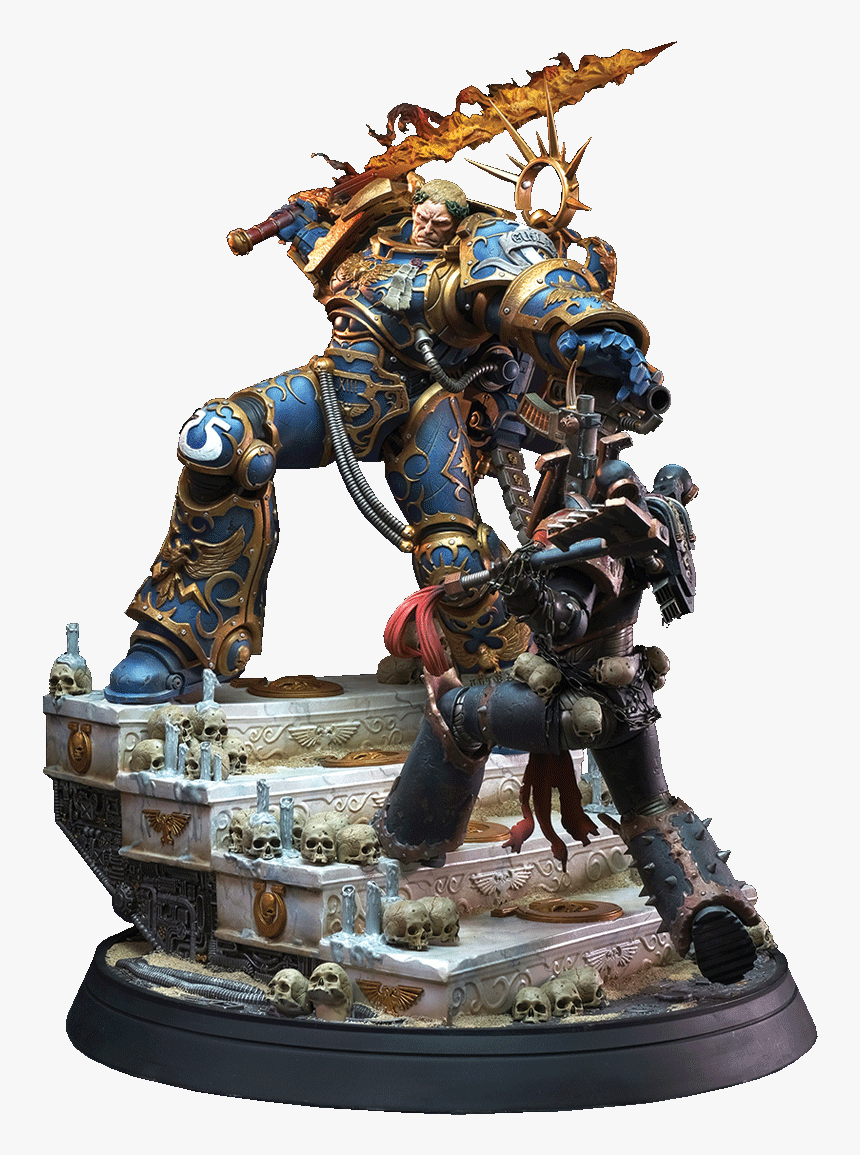 Chaos Space Marines Png - Guilliman Vs Chaos Space Marine Diorama, Transparent Png
