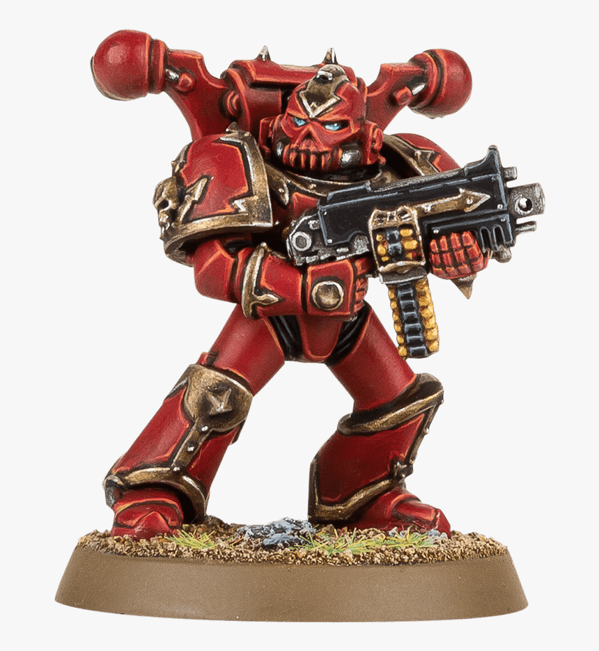 Red Chaos Space Marines, HD Png Download