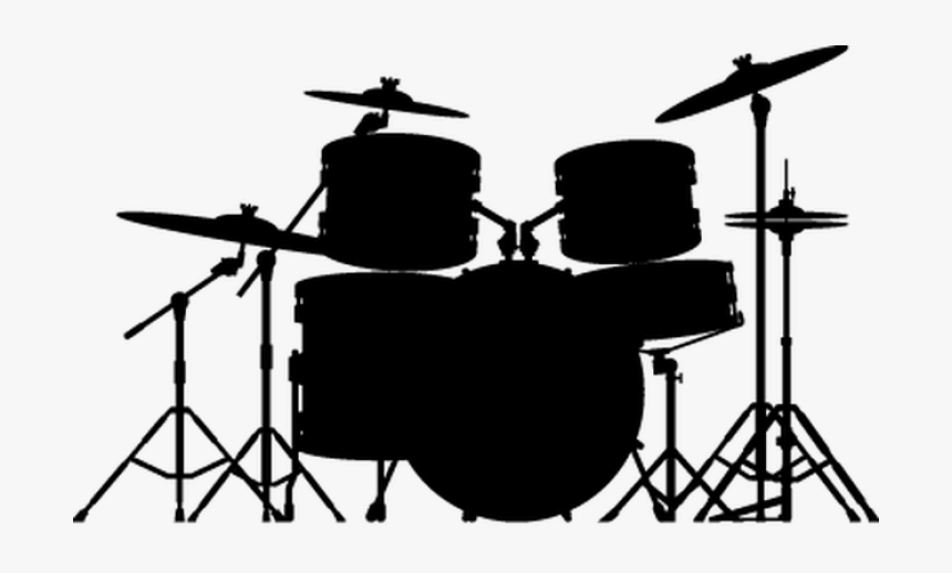 Transparent Drums Png - Drums Black And White, Png Download