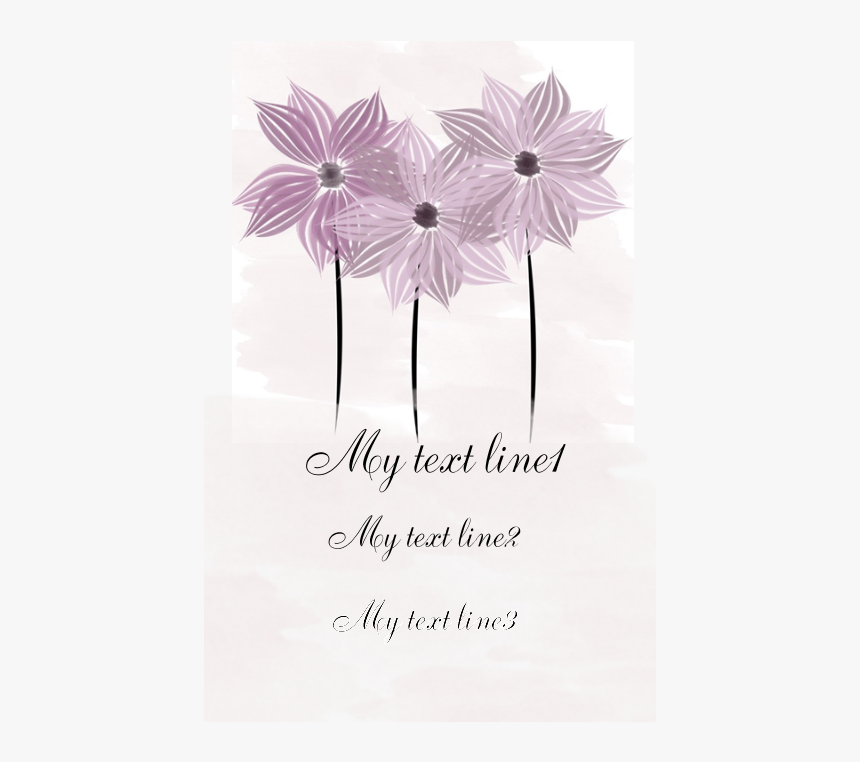 Pretty Pink Lilac Watercolor Flowers Greeting Card - Marguerite Daisy, HD Png Download
