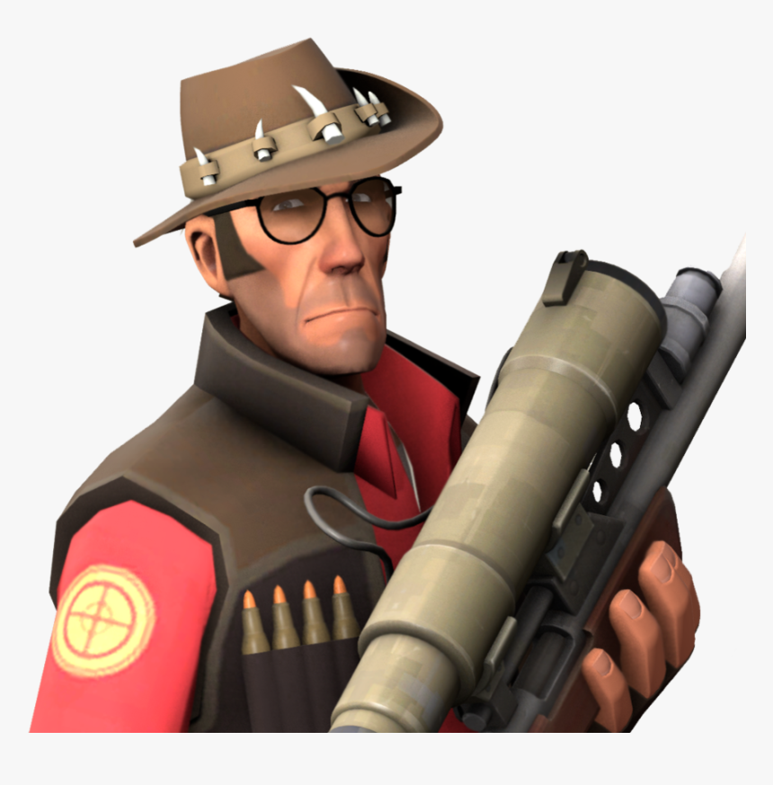Sniper Portrait Team Fortress - Team Fortress Two Sniper, HD Png