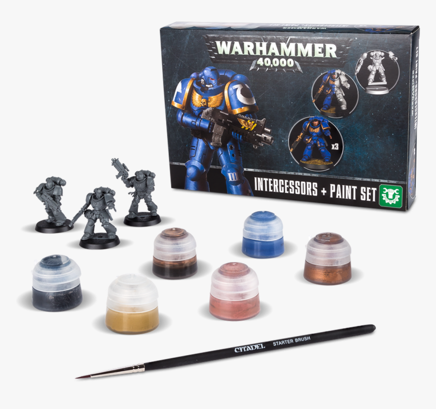 Space Marines Intercessors Paint Set, HD Png Download