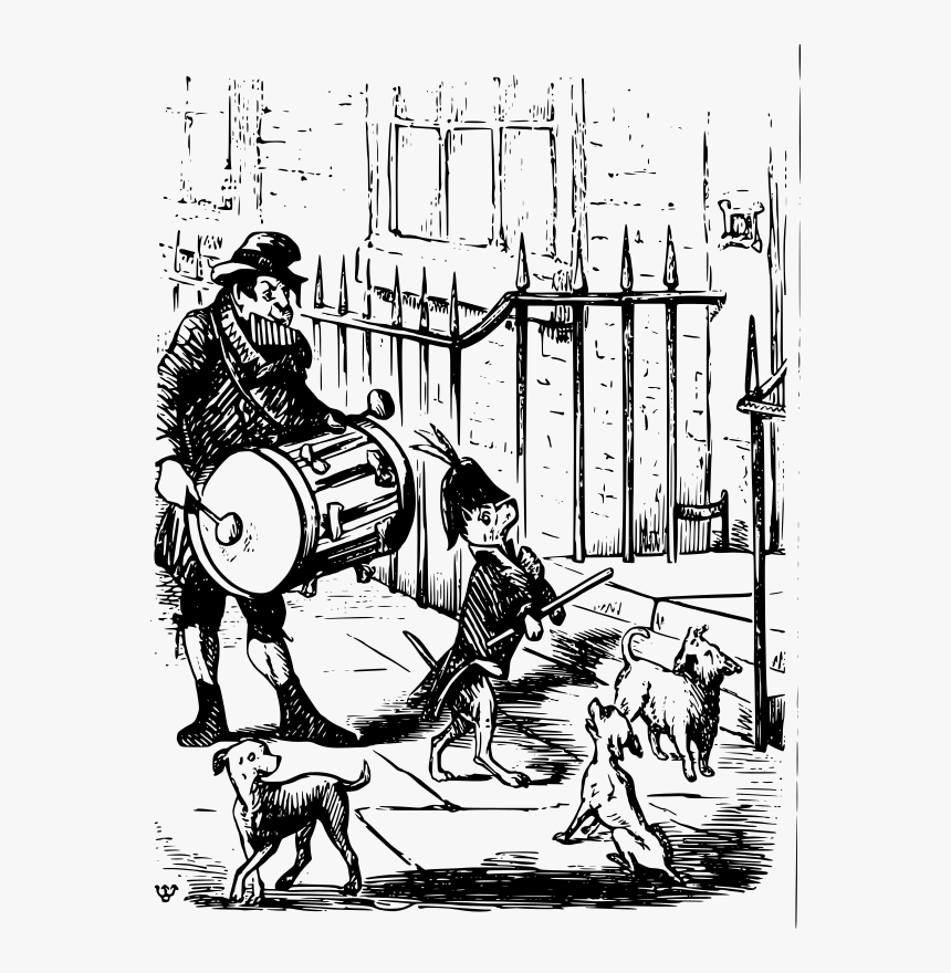 Drummer With Dancing Dogs - Art, HD Png Download