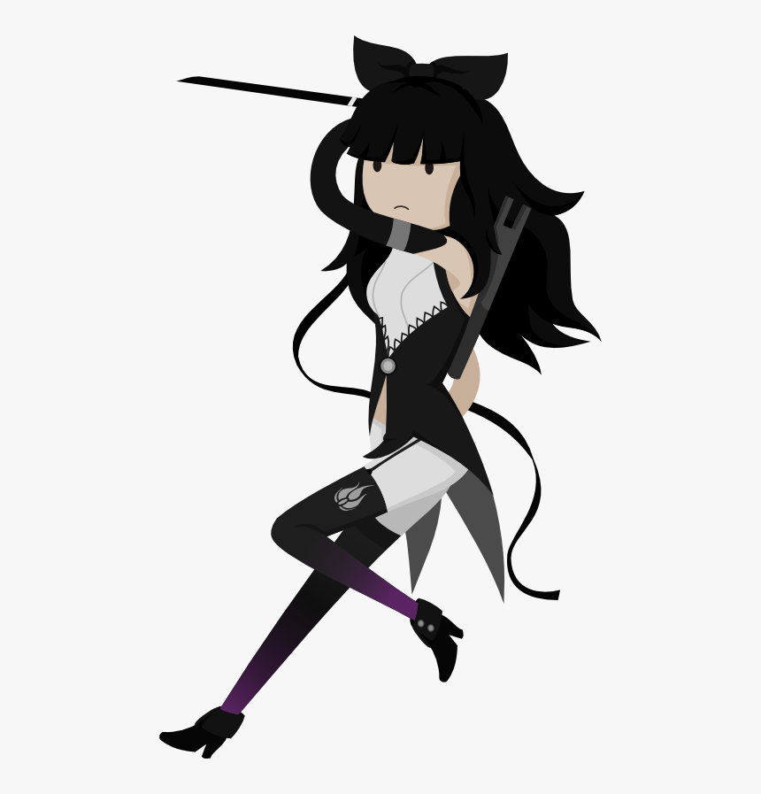 Blake Belladonna From Rwby In An Adventure Time Style, - Cartoon, HD Png Download
