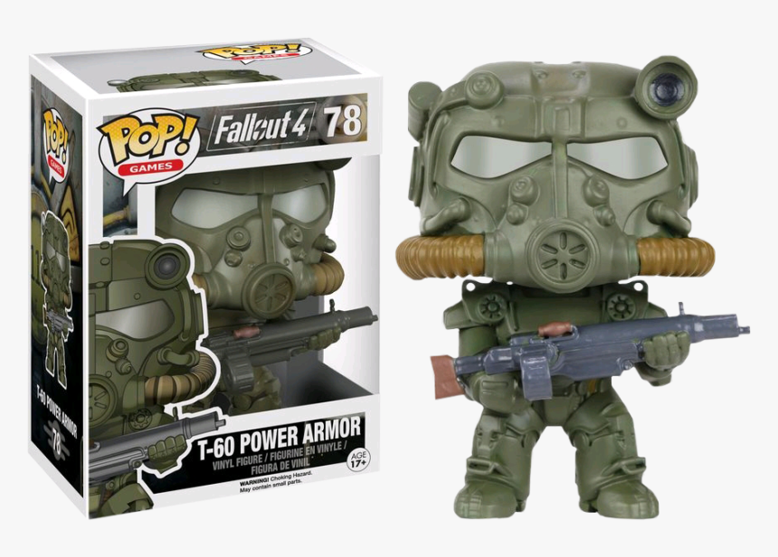 Army Green T-60 Power Armor Pop Vinyl Figure - Fallout 4 Funko Pop, HD Png Download