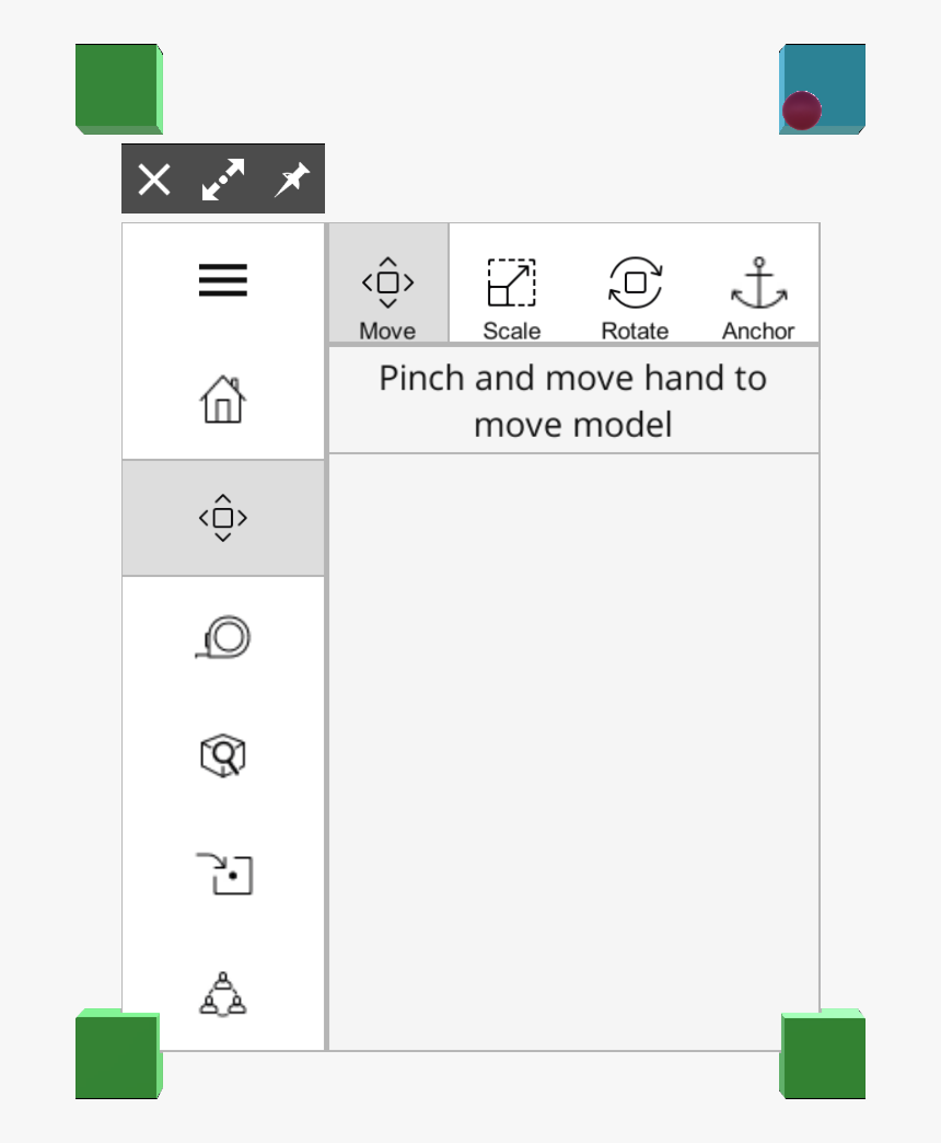 In Sketchup Viewer For Hololens You Can Resize The - Sketchup Viewer Hololens Menu, HD Png Download