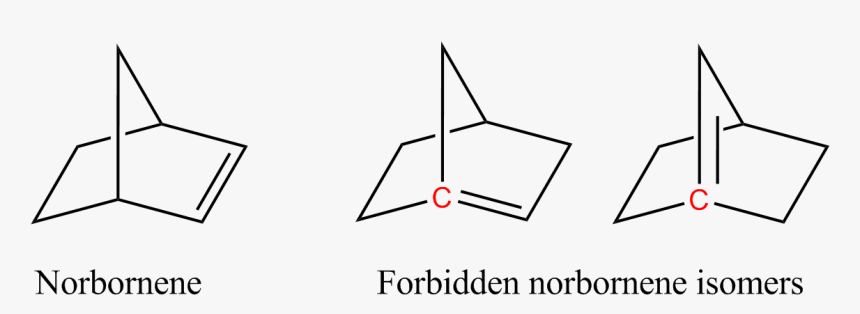 Norbornene Isomers Bredt Rule - Bredt's Rule, HD Png Download