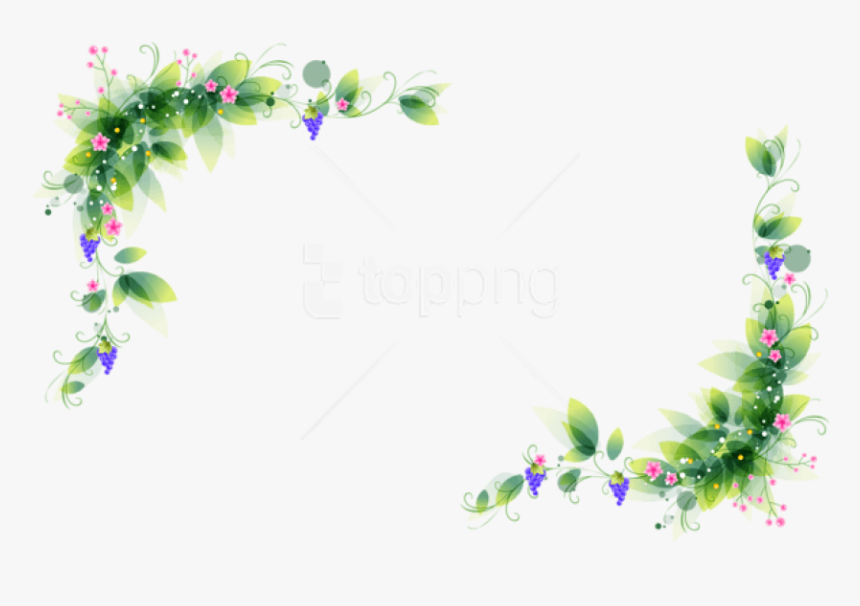 Flower Cliparts Png Corner - Corner Clipart Flower Border Png, Transparent Png