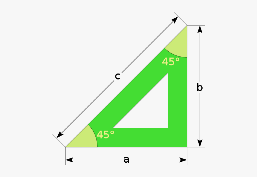 Escuadra 45 Grados Png, Transparent Png
