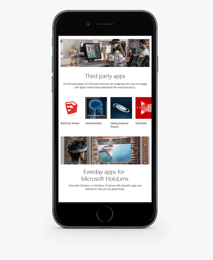 Hololens Mobile Layout - Smartphone, HD Png Download