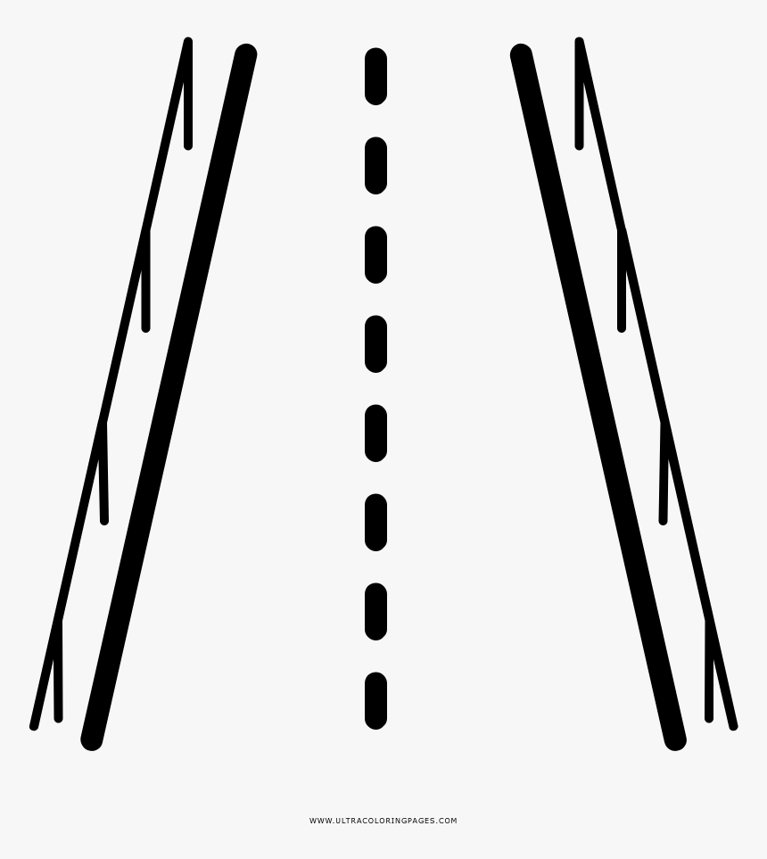 Road Coloring Page, HD Png Download
