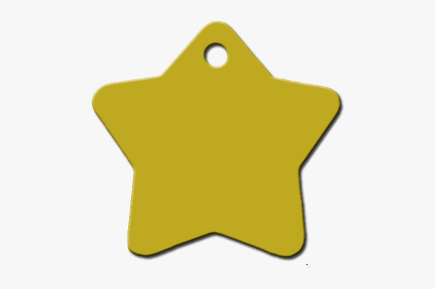 Placa Personalizada Para Perro Estrella Dorada - Plaquita En Forma De Estrella Png, Transparent Png
