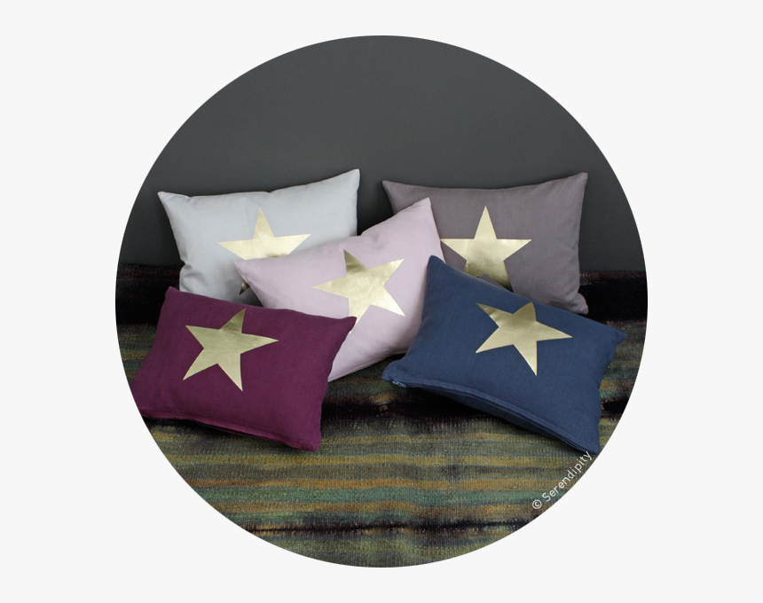 Cojines Estrella Dorada Serendipity - Cushion, HD Png Download
